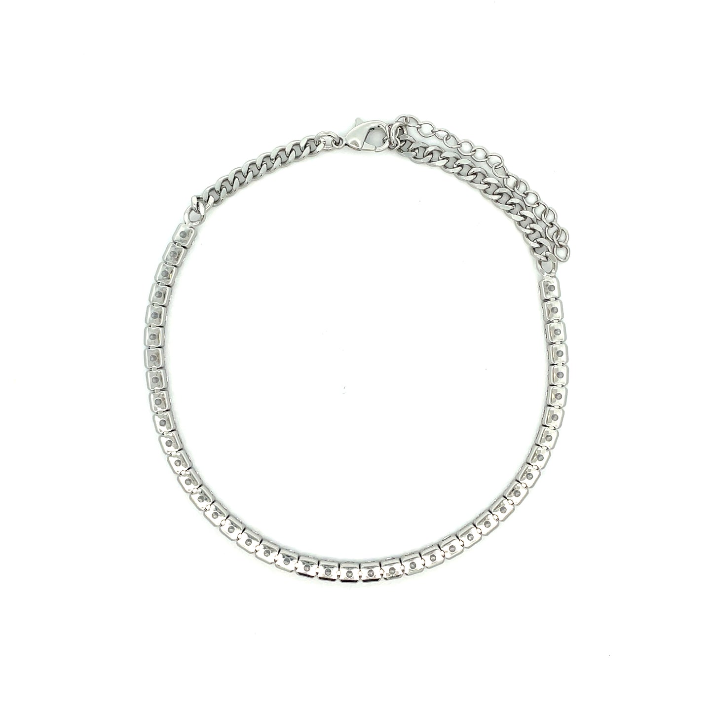 The One Iced Out Diamond Anklet - 11