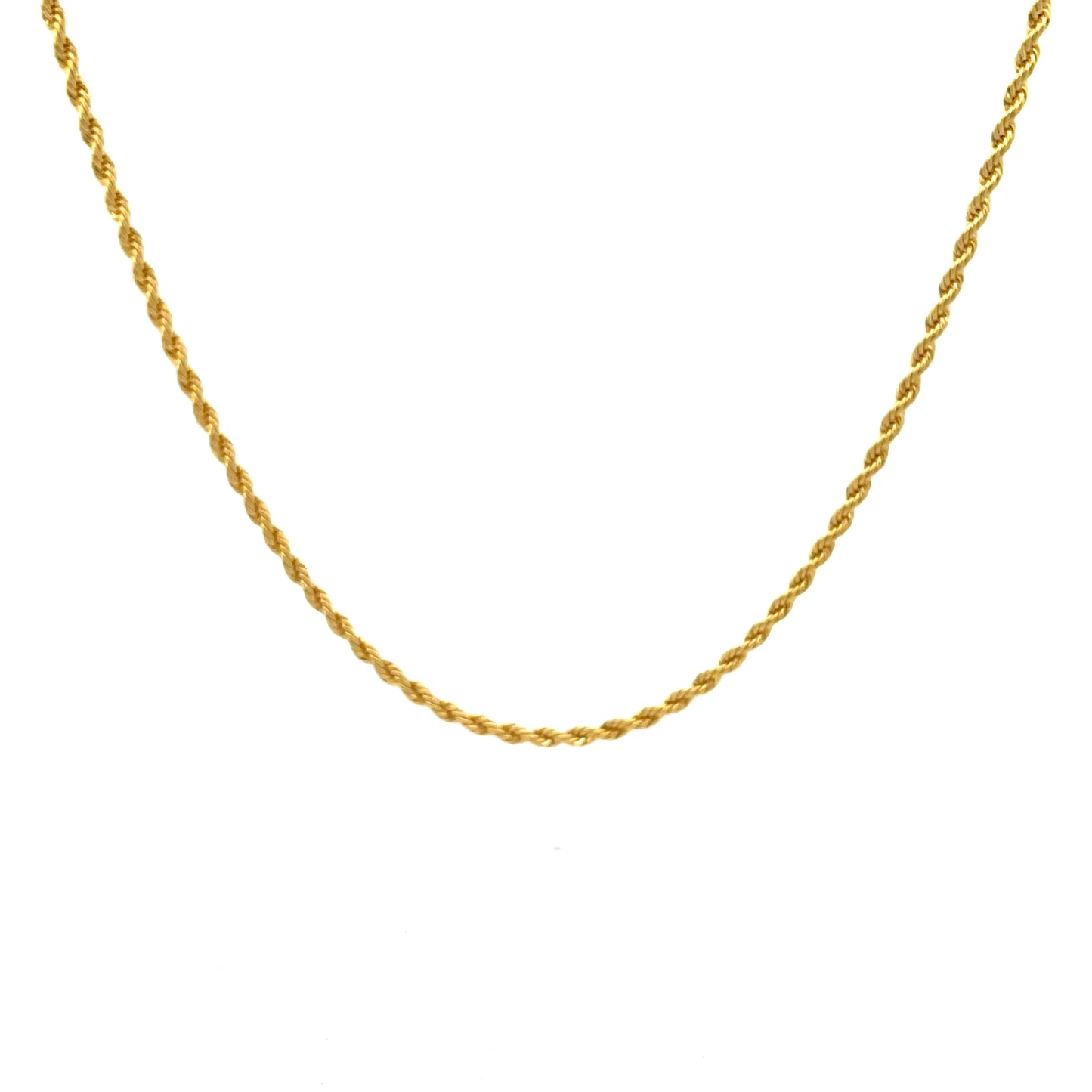 18K Chain Necklace #34 - ROPE 20inch 3mm