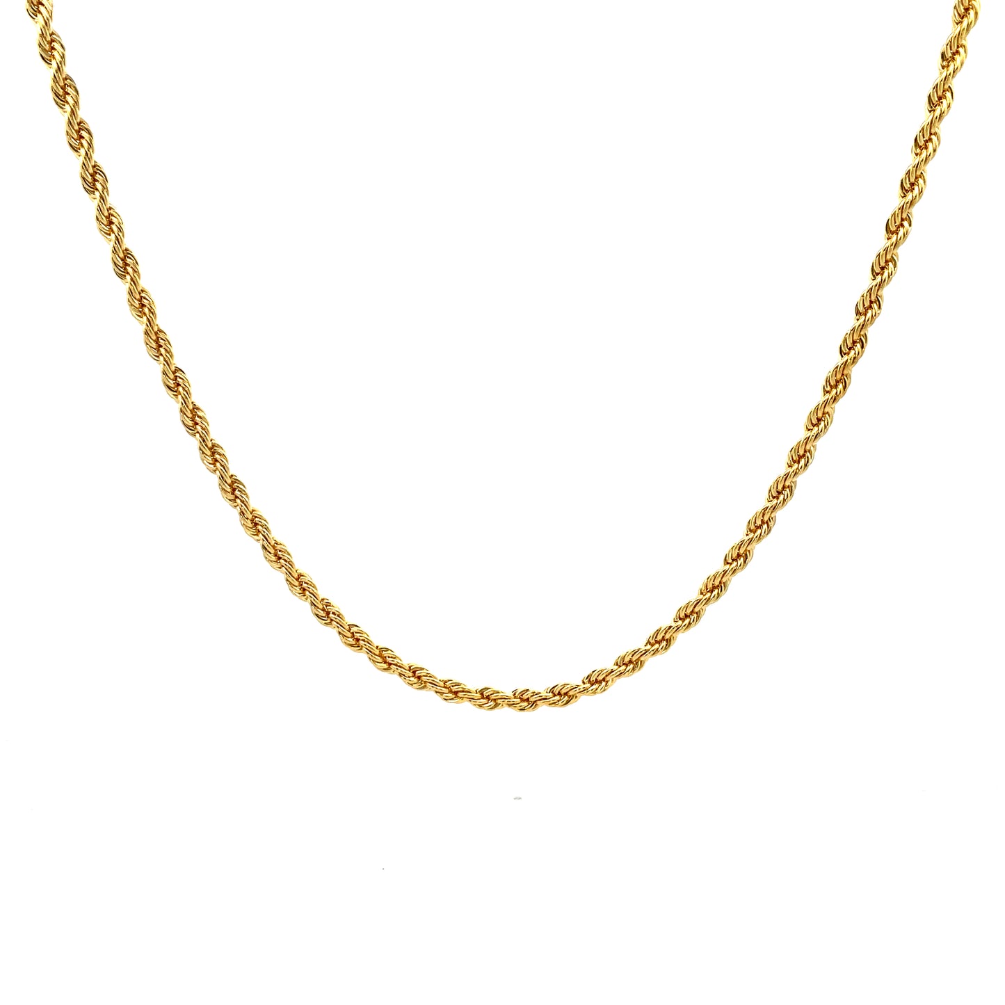 18K Chain Necklace #35 - ROPE 20" 4mm
