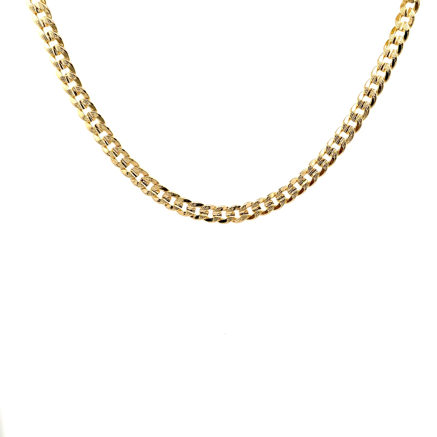 18K Chain Necklace #52 - FROST CUBAN 24inch 8mm