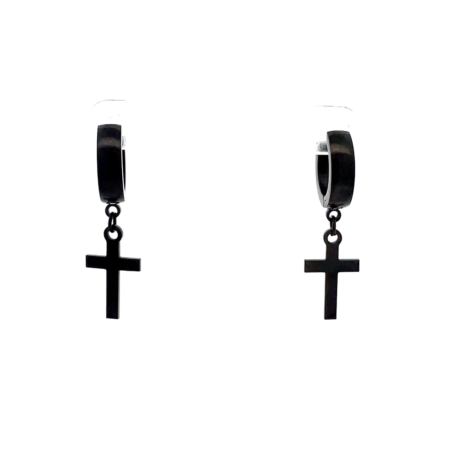 Stainless Steel Huggie Hoop Earrings - Design 05