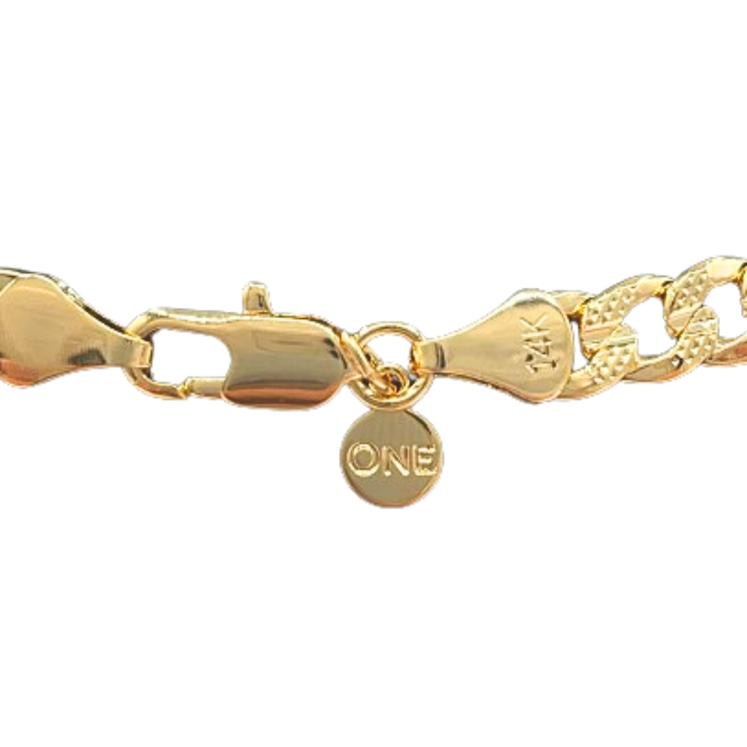 14K Chain Necklace #103 - FROST CUBAN 18inch 4mm