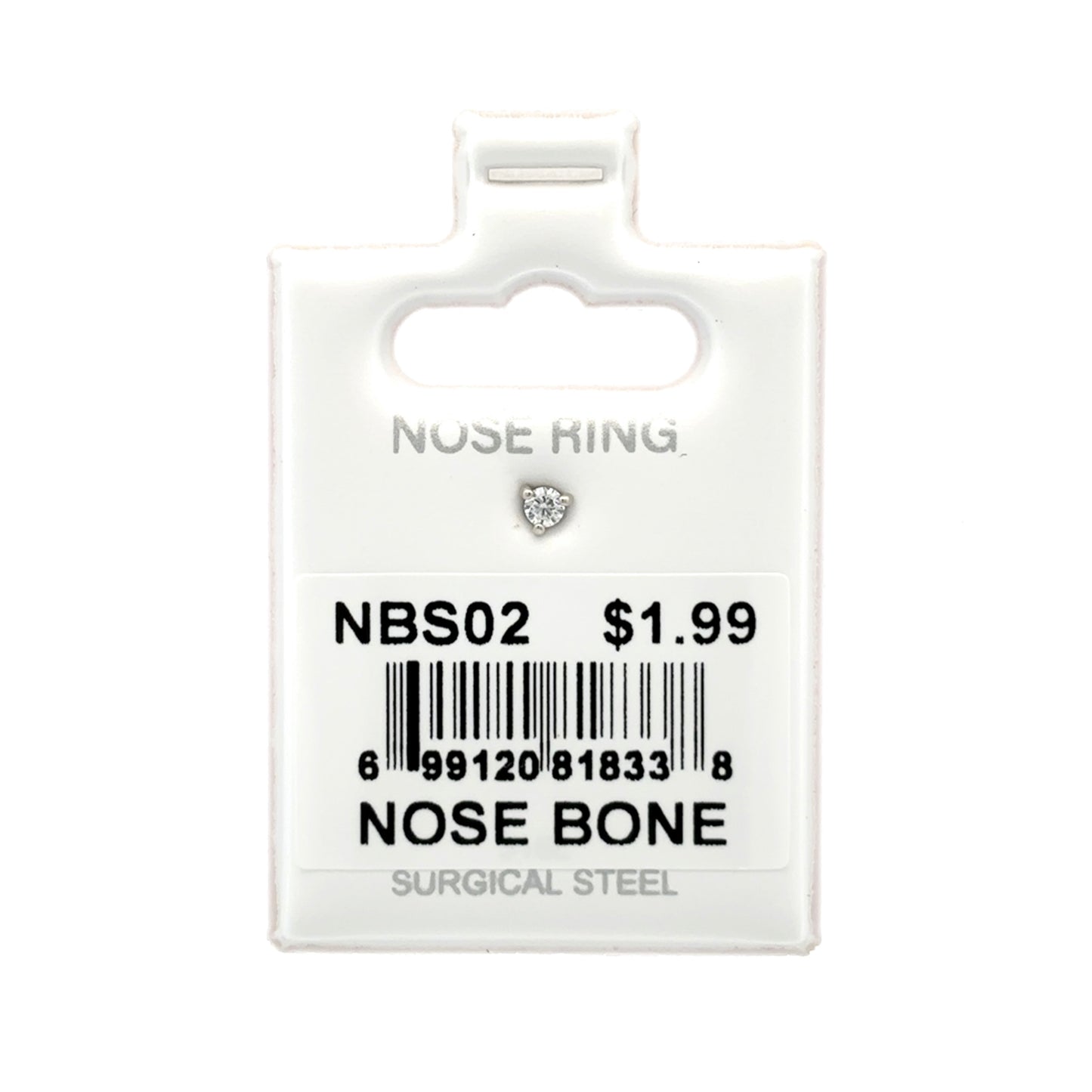 Stainless Steel Nose Ring - Bone #02