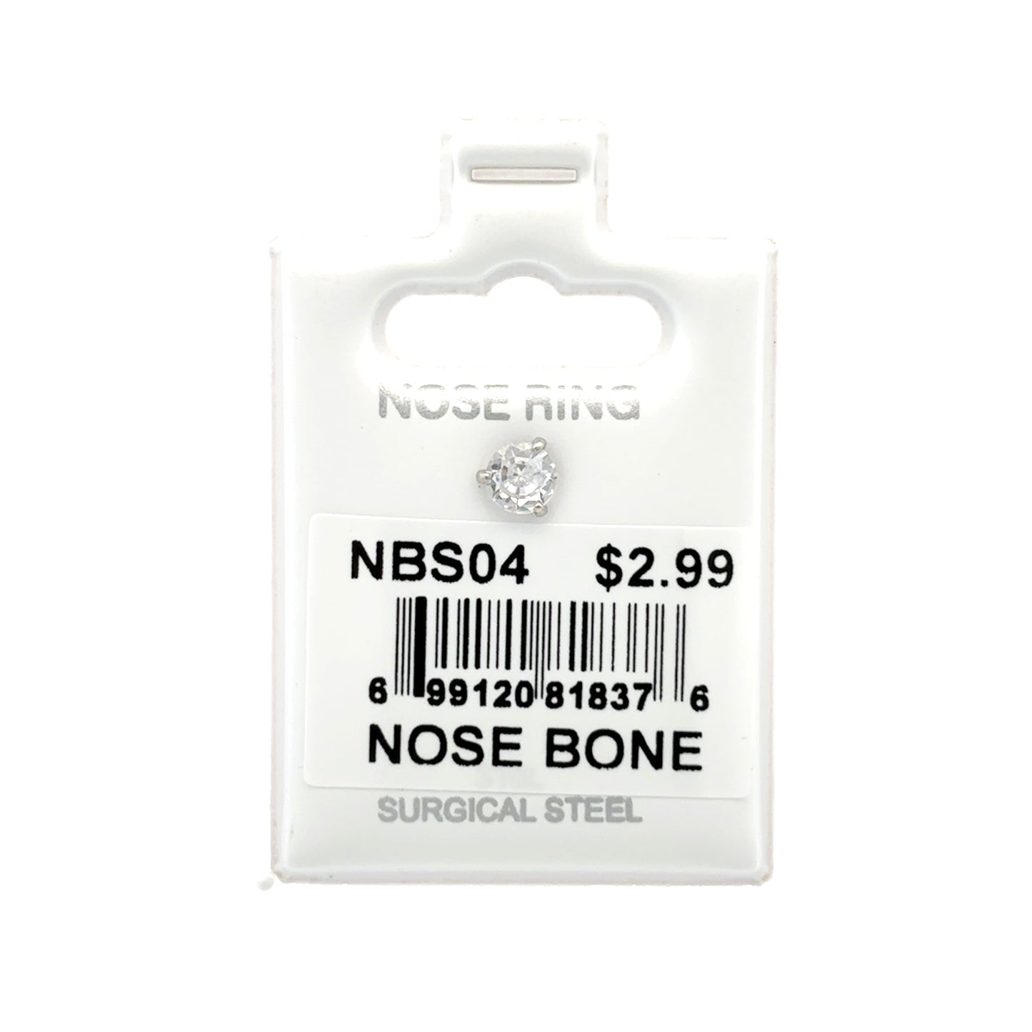 Stainless Steel Nose Ring - Bone #04