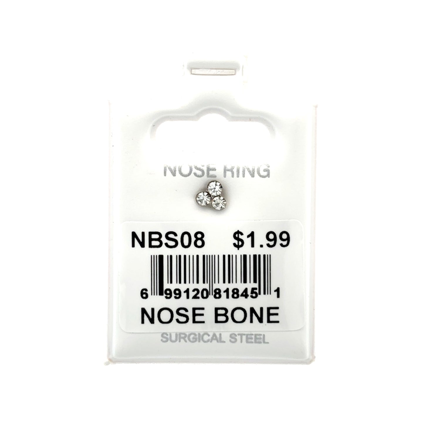 Stainless Steel Nose Ring - Bone #08
