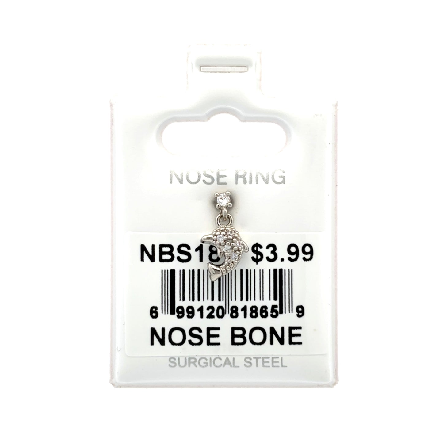 Stainless Steel Nose Ring - Bone #18