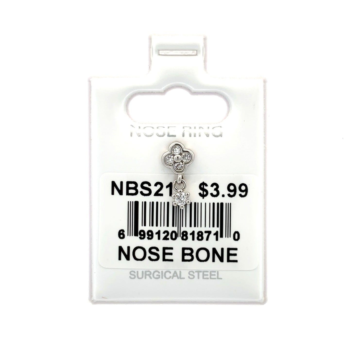 Stainless Steel Nose Ring - Bone #21