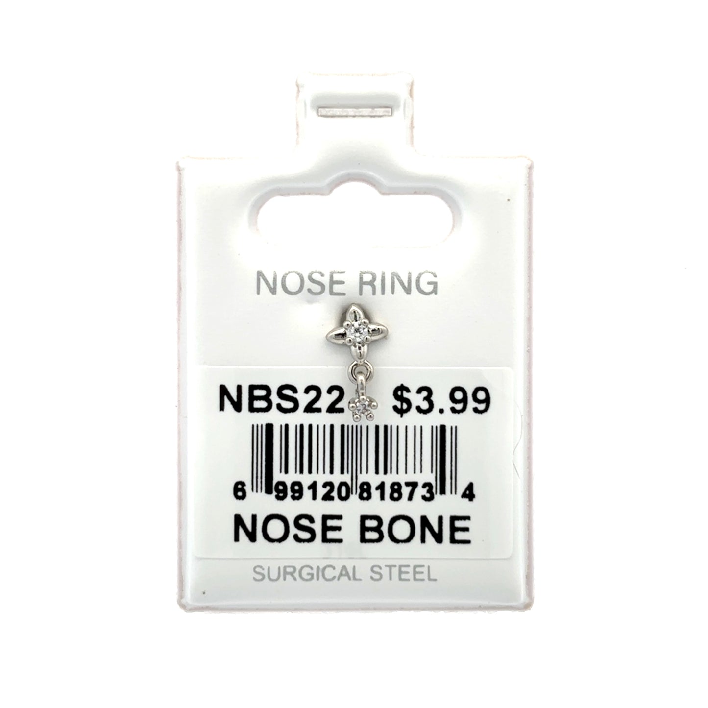 Stainless Steel Nose Ring - Bone #22