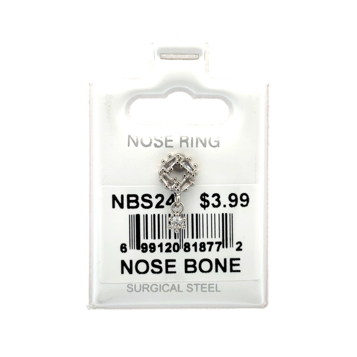 Stainless Steel Nose Ring - Bone #24