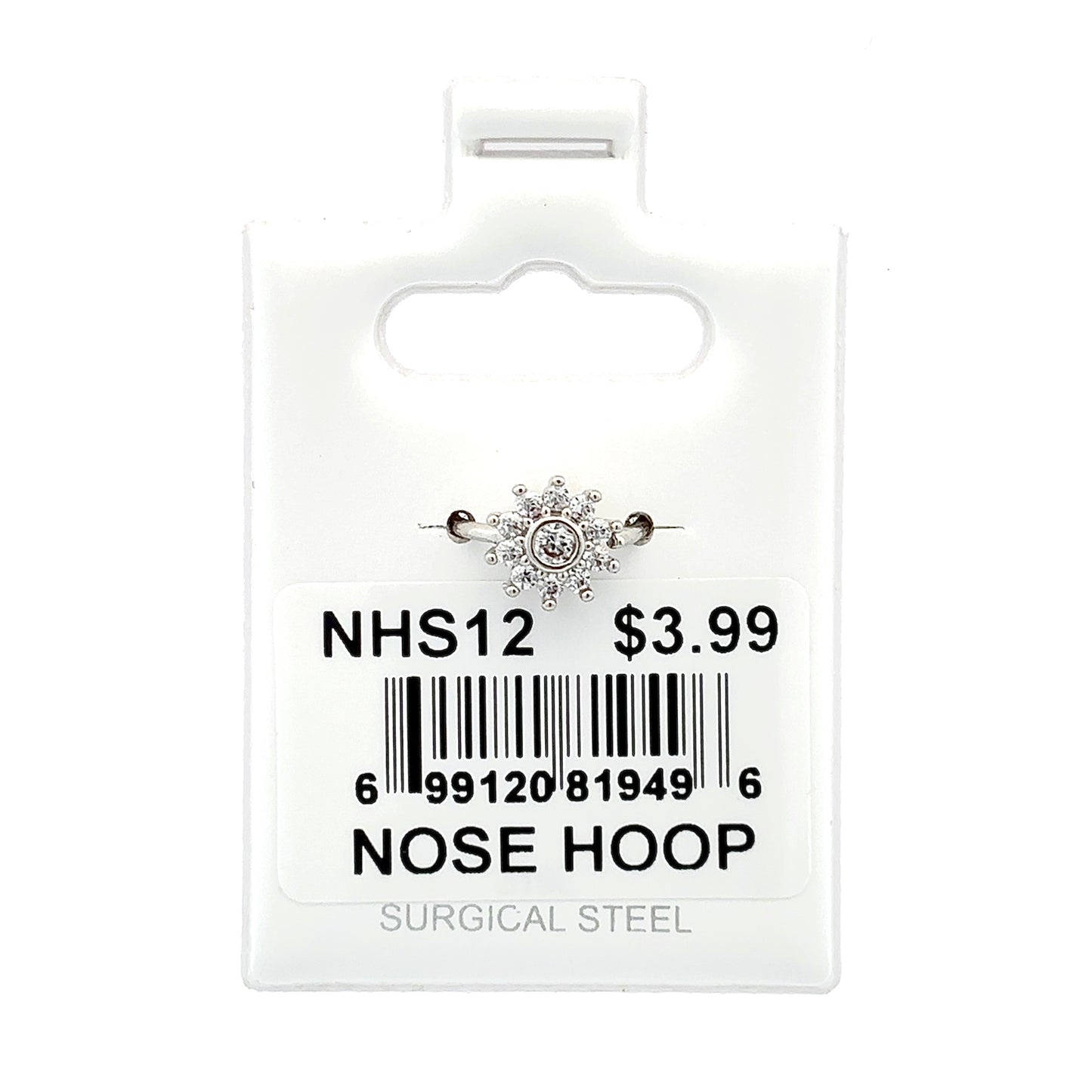 Stainless Steel Nose Ring - Hoop #12