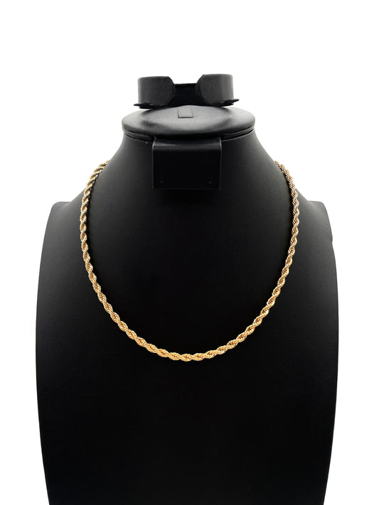 14K Chain Necklace #110 - ROPE 18inch 4mm