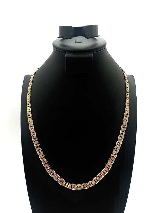 14K Chain Necklace #54 - CONIC FROST MARINER 24inch 8mm