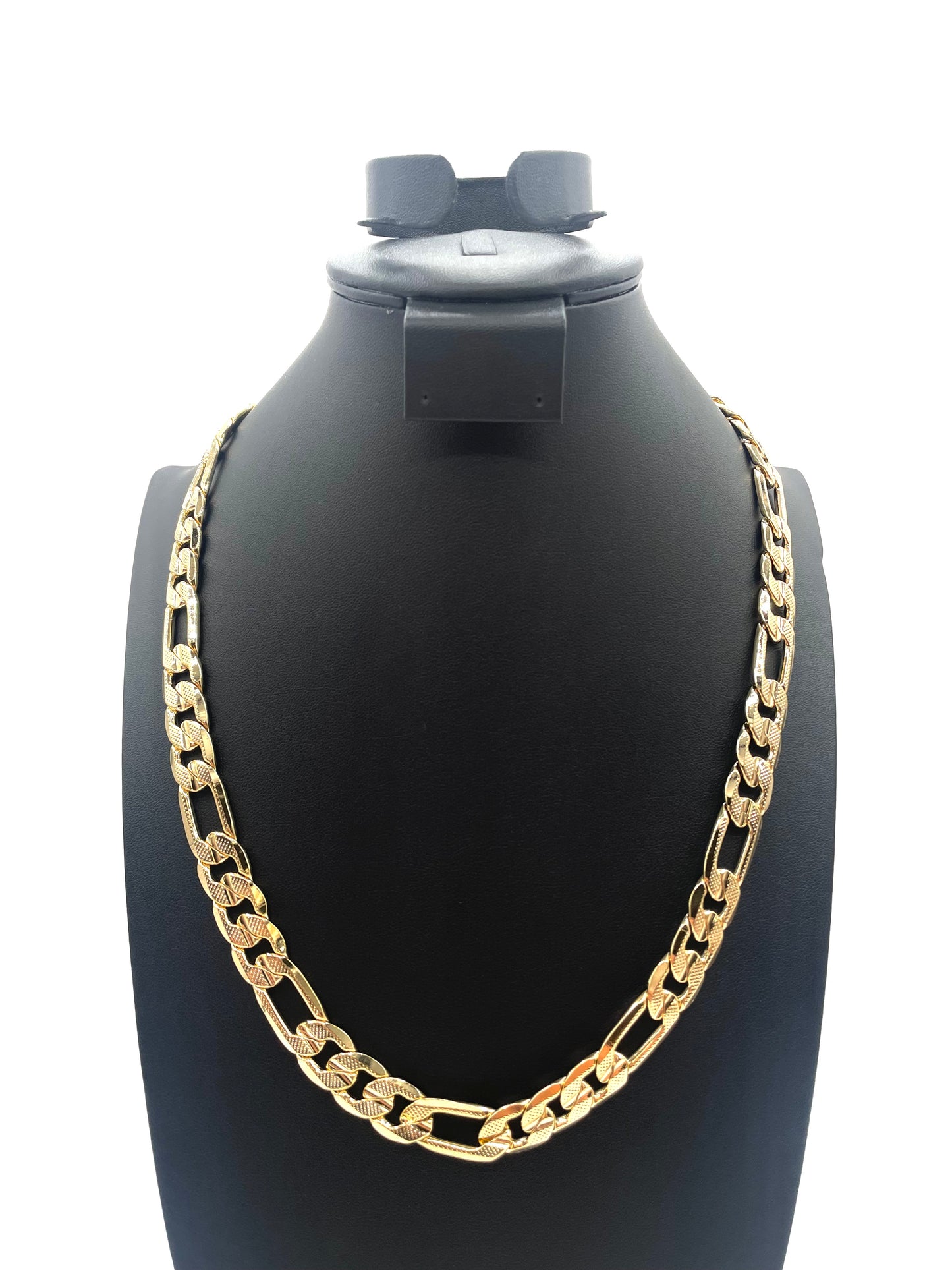 14K Chain Necklace #64 - FROST FIGARO 24inch 12mm