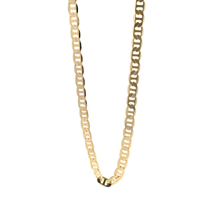 14K Anklet #03 - FLAT MARINER 10"