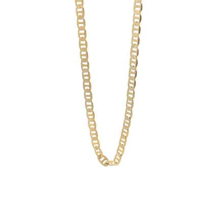 14K Anklet #03 - FLAT MARINER 10"