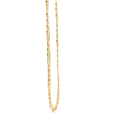 14K Anklet #07 - FROST FIGARO 10"