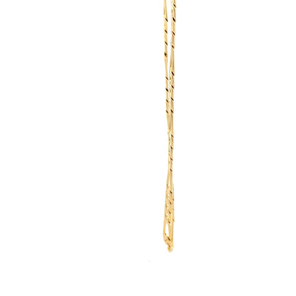 14K Anklet #07 - FROST FIGARO 10"