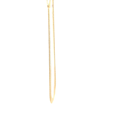 14K Anklet #11 - HARRINGBONE 10"