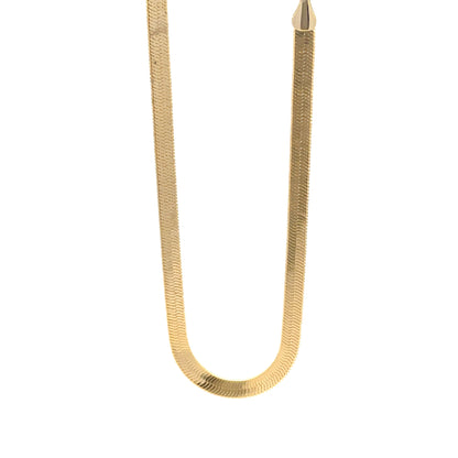 14K Anklet #11 - HARRINGBONE 10"