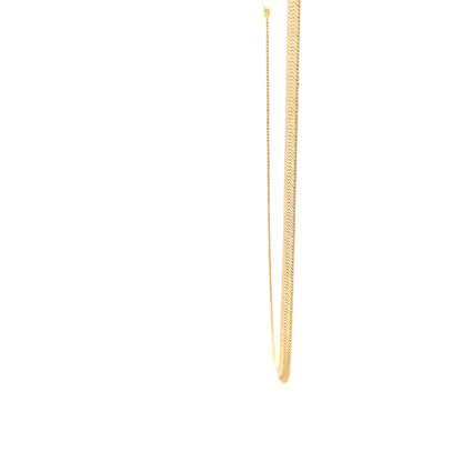 14K Anklet #11 - HARRINGBONE 10"