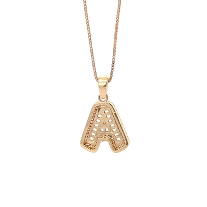 Fancy Diamond Necklace - Letter A