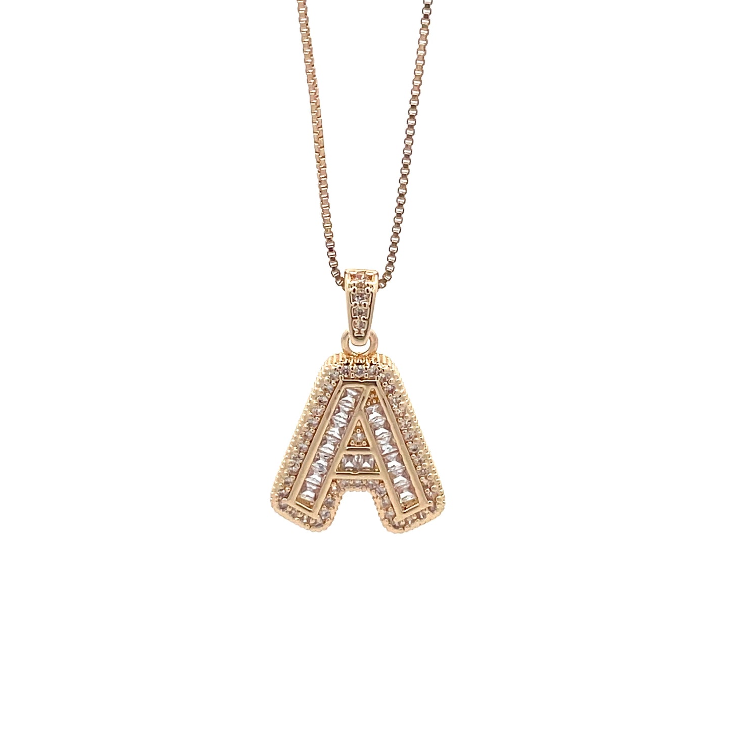 The One Fancy Diamond Necklace - Letter A