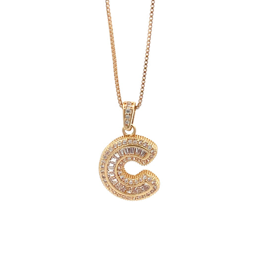 The One Fancy Diamond Necklace - Letter C