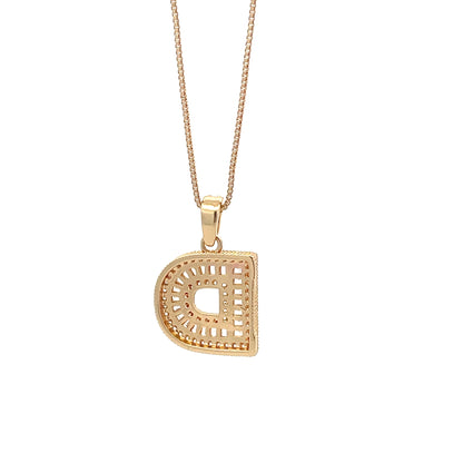 Fancy Diamond Necklace - Letter D