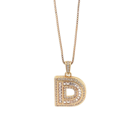 The One Fancy Diamond Necklace - Letter D