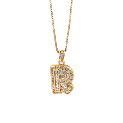 Fancy Diamond Necklace - Letter R