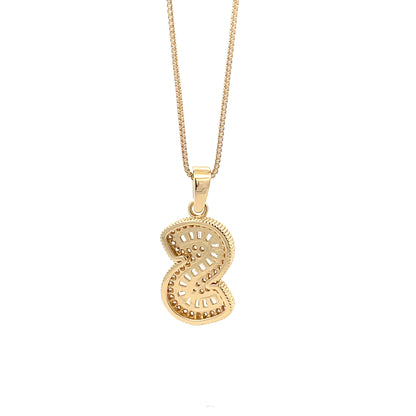 Fancy Diamond Necklace - Letter S
