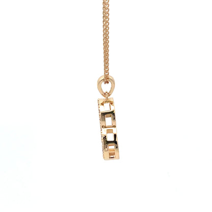 Fancy Stone Initial Necklace - Letter B