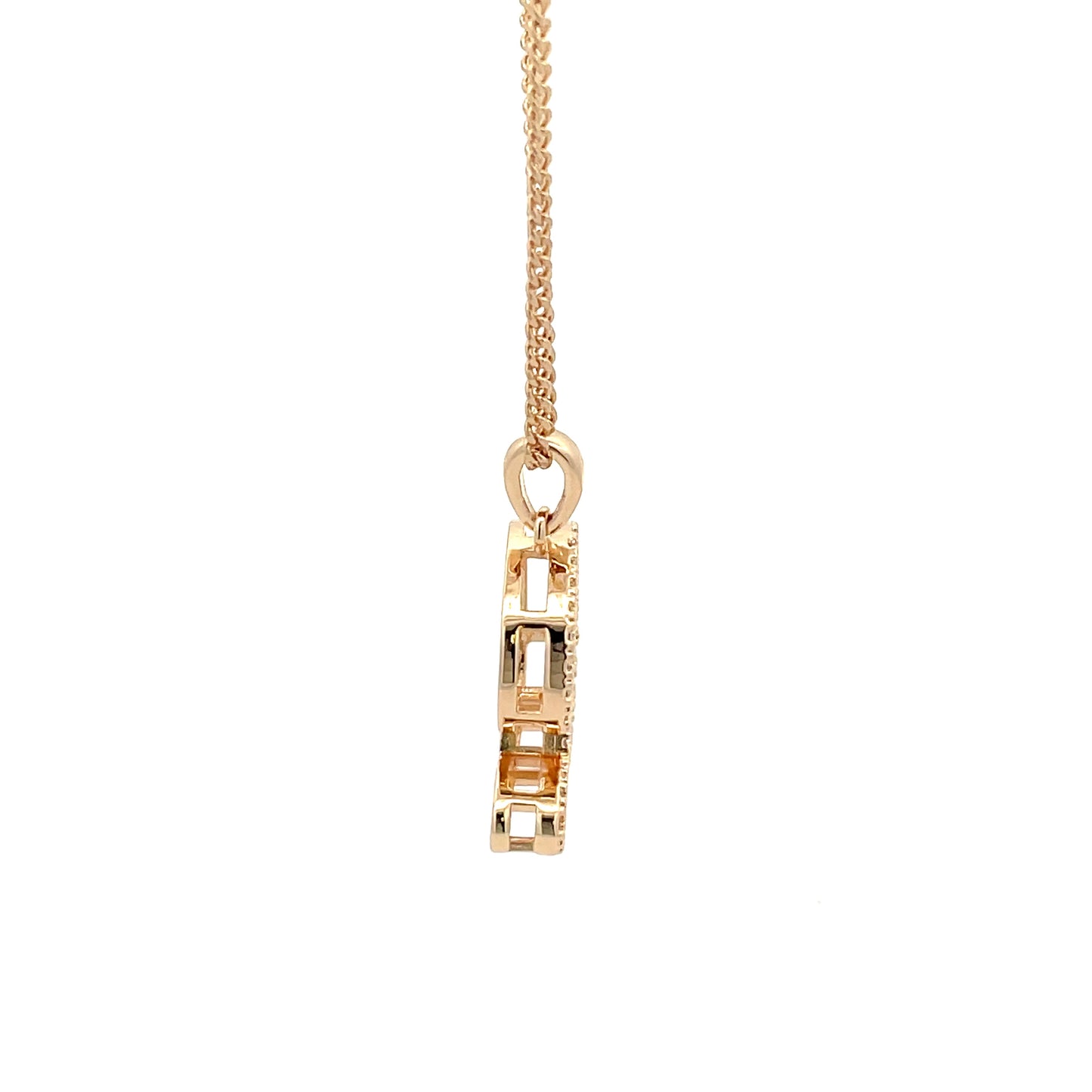 The One Fancy Stone Initial Necklace - Letter D