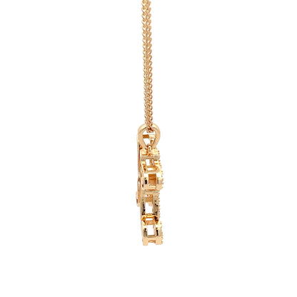Fancy Stone Initial Necklace - Letter K
