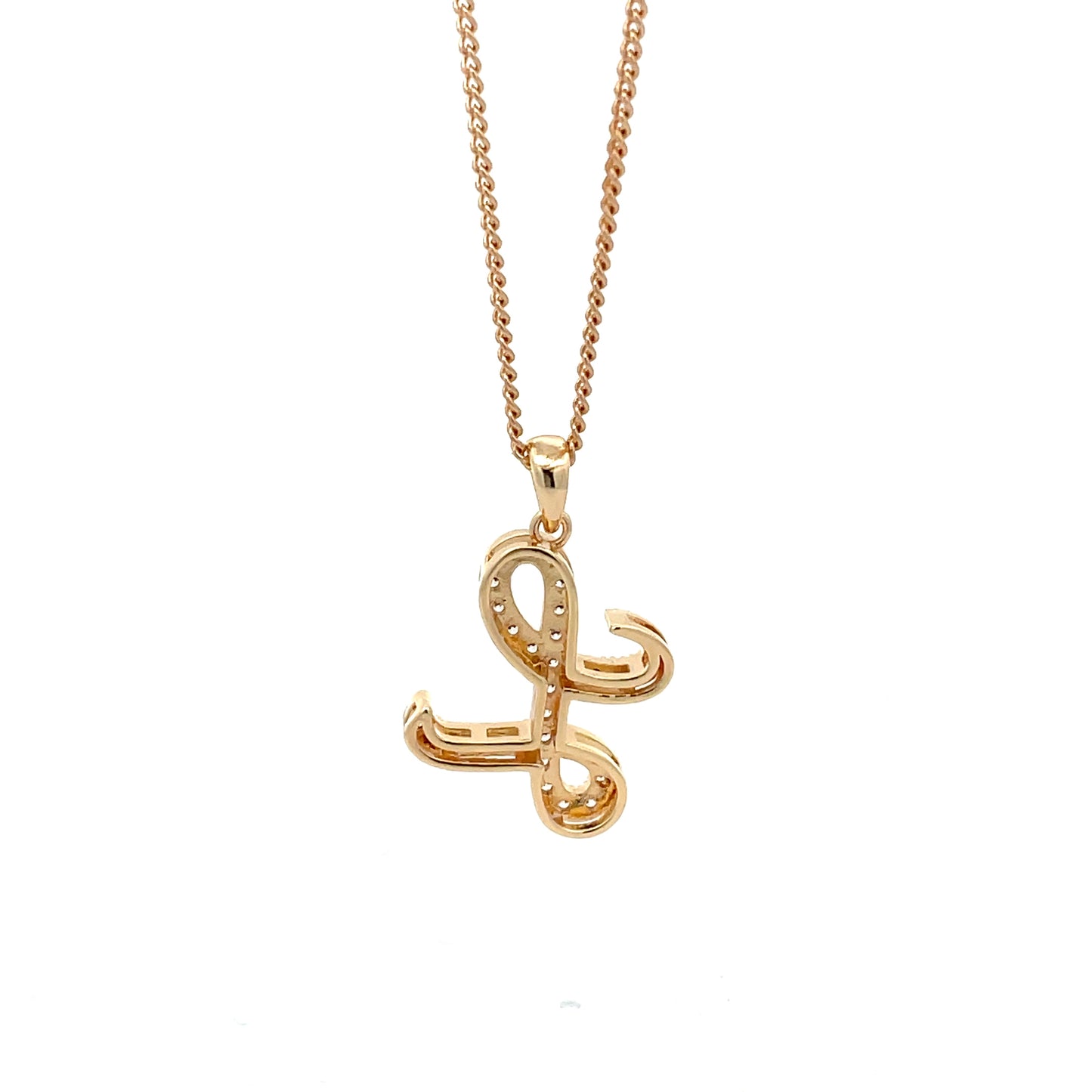 The One Fancy Stone Initial Necklace - Letter L