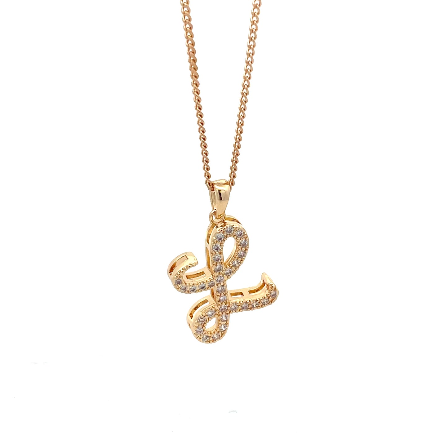 The One Fancy Stone Initial Necklace - Letter L