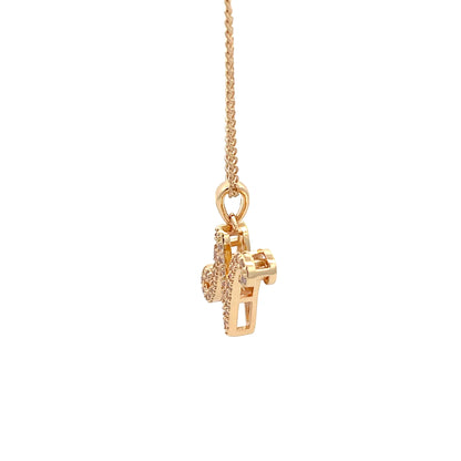 Fancy Stone Initial Necklace - Letter N