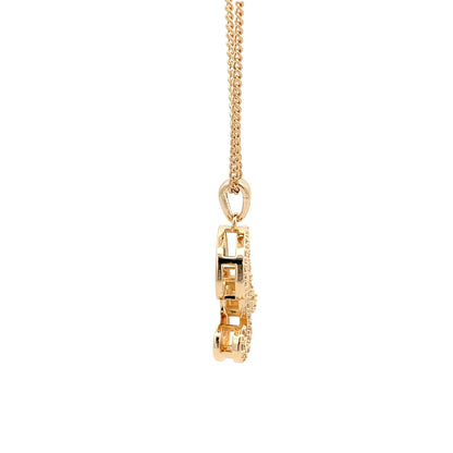 Fancy Stone Initial Necklace - Letter R