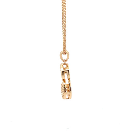 Fancy Stone Initial Necklace - Letter S
