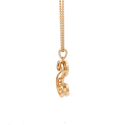 Fancy Stone Initial Necklace - Letter S