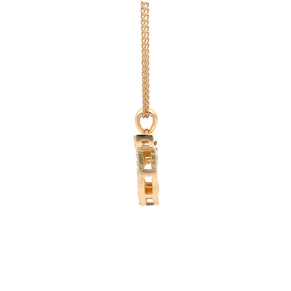 Fancy Stone Initial Necklace - Letter T