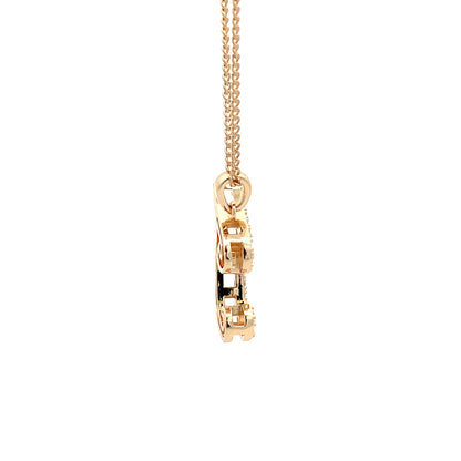 Fancy Stone Initial Necklace - Letter T