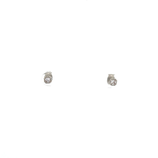 The One Crown CZ Square Earrings - 03