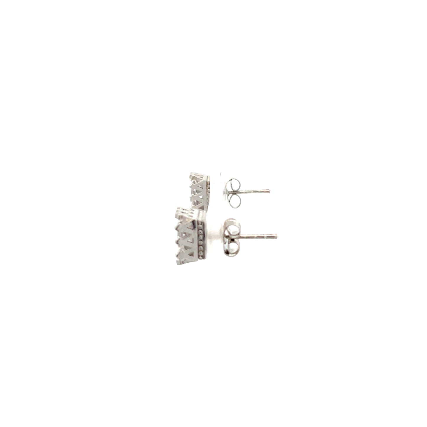 The One Crown CZ Square Earrings - 07