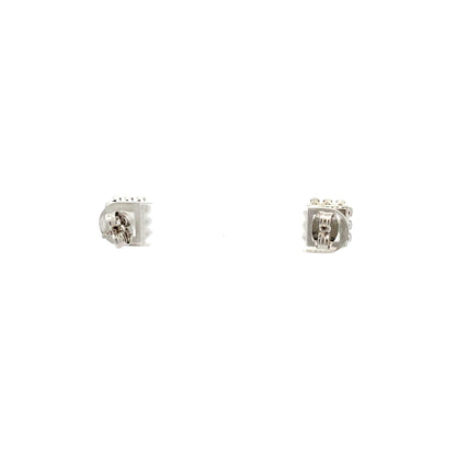 Crown CZ Square Earrings - 07