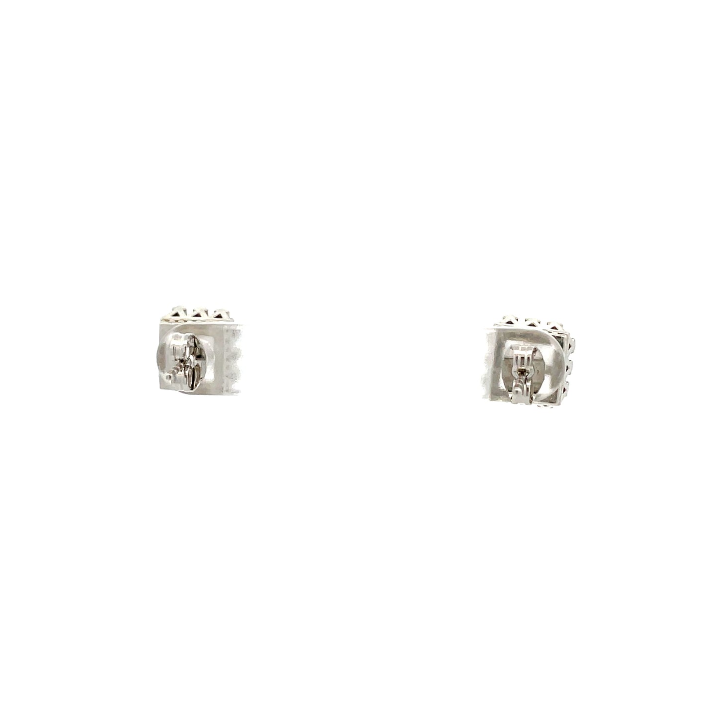 The One Crown CZ Square Earrings - 08