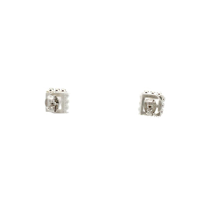 Crown CZ Square Earrings - 08