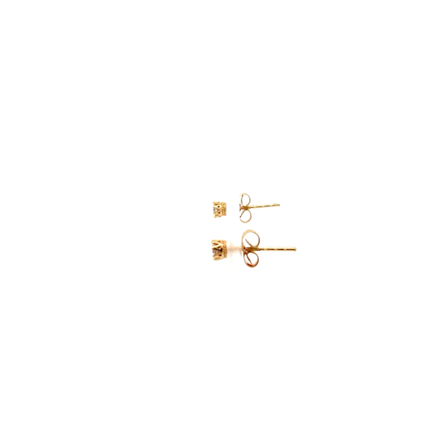 The One Crown CZ Round Earrings - 03