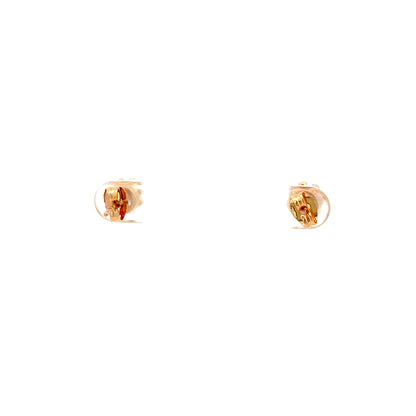 Crown CZ Round Earrings - 06