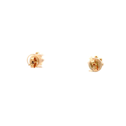 Crown CZ Round Earrings - 08